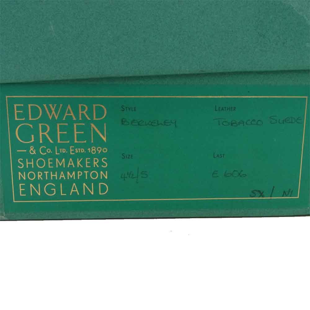EDWARD GREEN エドワードグリーン E606 BERKELEY バークレー タバコスエード パンチキャップトゥ シューズ  ブラウン系 UK4.5【中古】