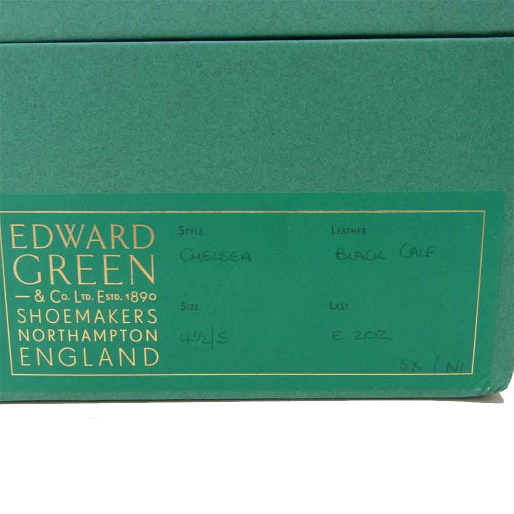 EDWARD GREEN エドワードグリーン E202 CHELSEA チェルシー ストレートチップ シューズ ブラック系 UK4.5【美品】【中古】