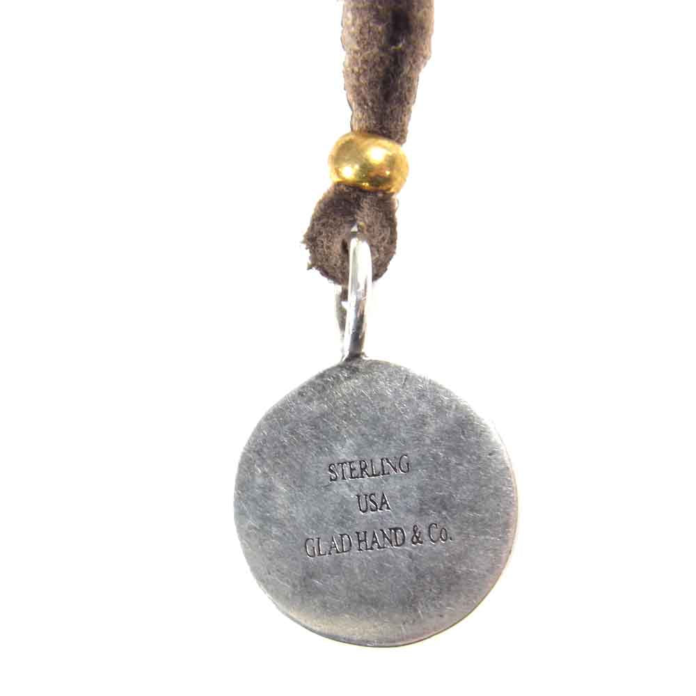 GLADHAND & Co. グラッドハンド Button Charm Hat Small ハット刻印 ボタン チャーム ネックレス シルバー系 ダークブラウン系【中古】
