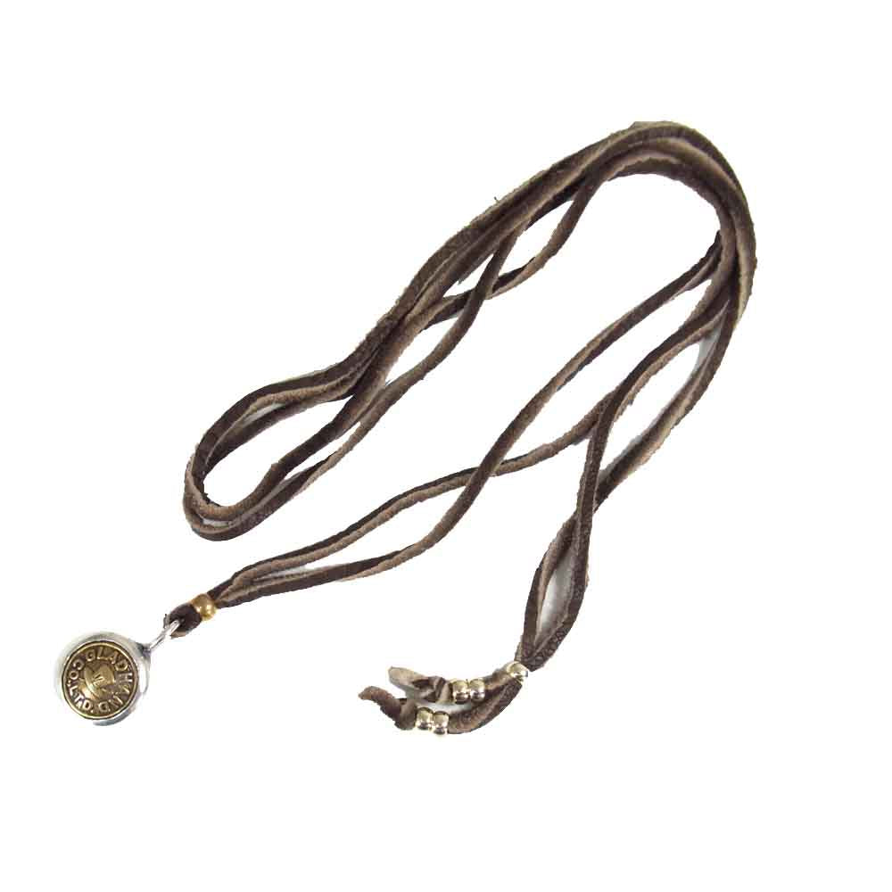 GLADHAND & Co. グラッドハンド Button Charm Hat Small ハット刻印 ボタン チャーム ネックレス シルバー系 ダークブラウン系【中古】