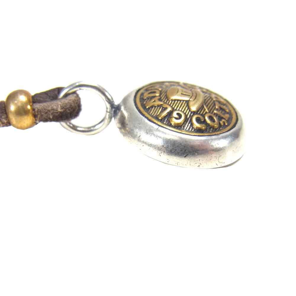 GLADHAND & Co. グラッドハンド Button Charm Hat Small ハット刻印 ボタン チャーム ネックレス シルバー系 ダークブラウン系【中古】