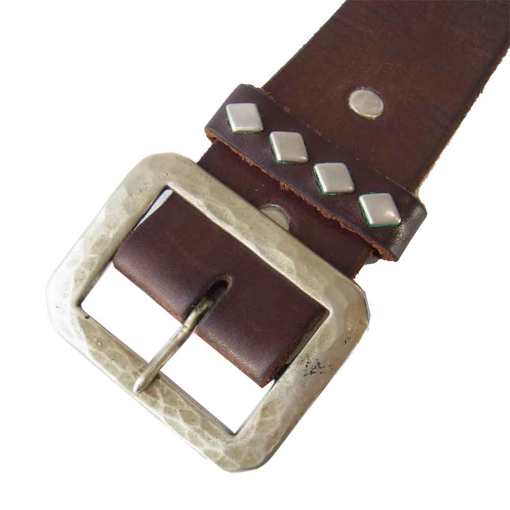 TENDERLOIN テンダーロイン HTC エイチティーシー PORTER ポーター T-STUD BELT ロゴ スタッズ ベルト ブラウン系 M【中古】