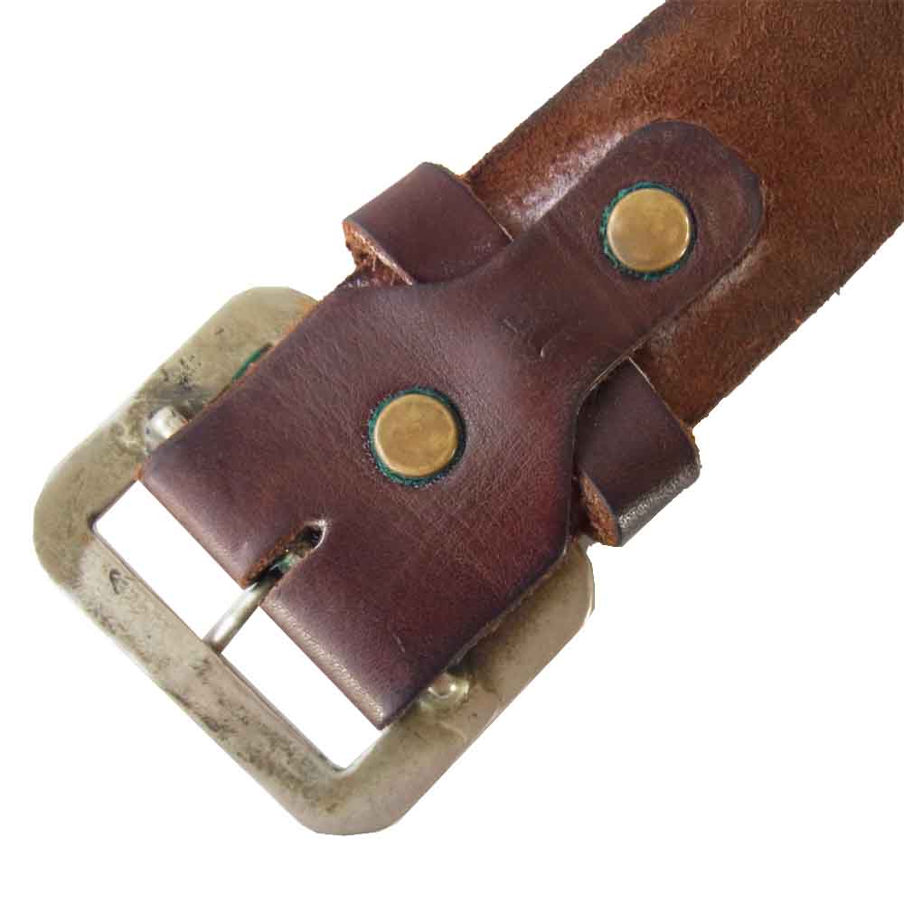 TENDERLOIN テンダーロイン HTC エイチティーシー PORTER ポーター T-STUD BELT ロゴ スタッズ ベルト ブラウン系 M【中古】