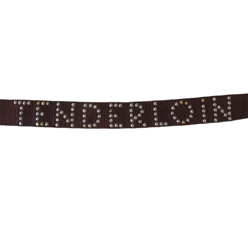 TENDERLOIN テンダーロイン HTC エイチティーシー PORTER ポーター T-STUD BELT ロゴ スタッズ ベルト ブラウン系 M【中古】
