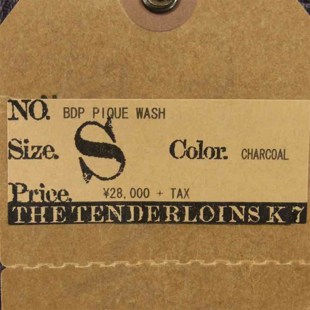 TENDERLOIN テンダーロイン BDP PIQUE WASH コットン パンツ 日本製 チャコール系 S【中古】