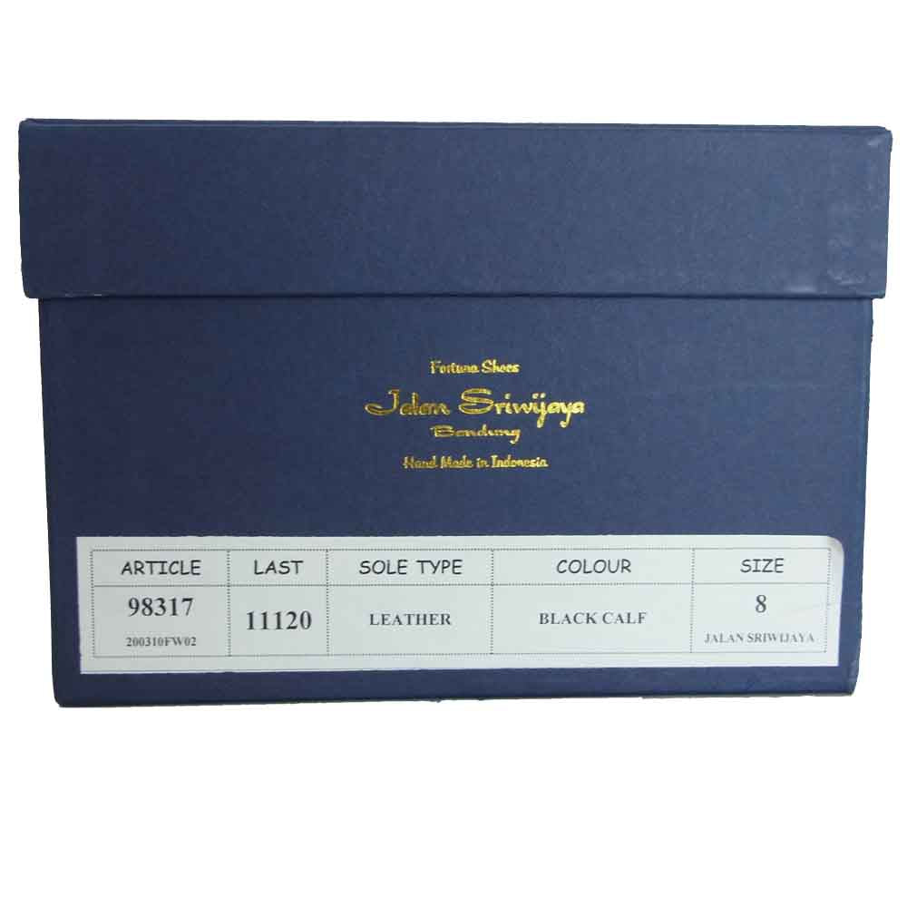 JALAN SRIWIJAYA ジャランスリウァヤ 98317 ストレートチップ ビジネスシューズ ブラック系 UK8 ブラック系 8【新古品】【未使用】【中古】