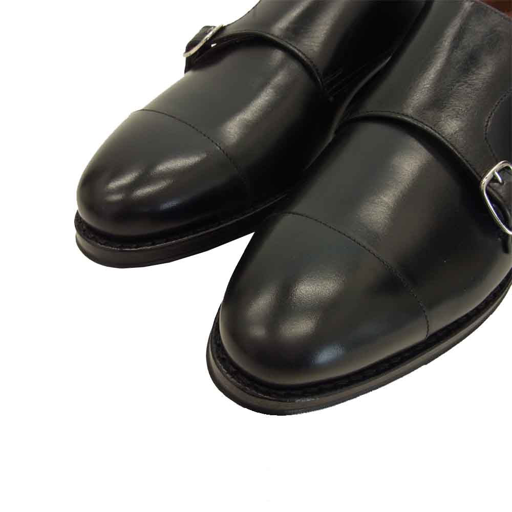 JALAN SRIWIJAYA ジャランスリウァヤ 98374 ダブルモンク ダイナイトソール ビジネスシューズ  ブラック系 UK5.5【新古品】【未使用】【中古】