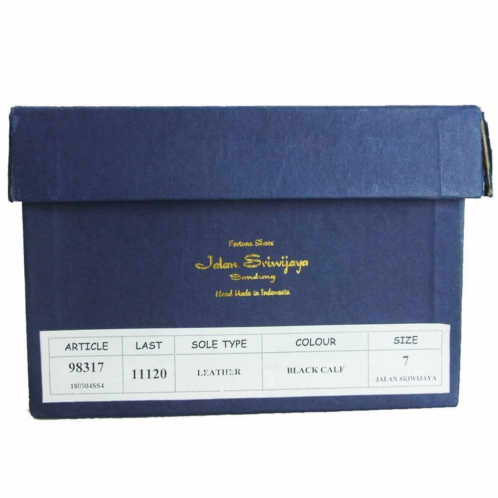 JALAN SRIWIJAYA ジャランスリウァヤ 98317 ストレートチップ ビジネスシューズ ブラック系 UK7【新古品】【未使用】【中古】