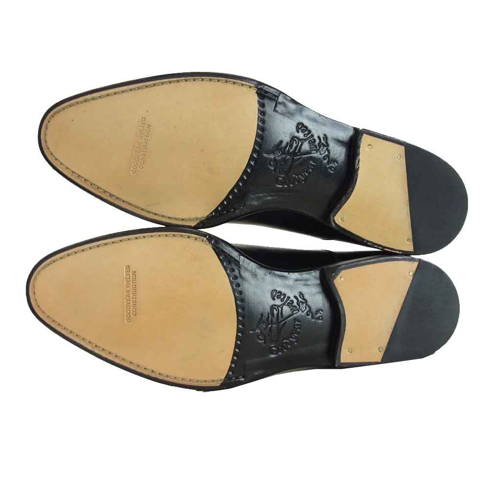 JALAN SRIWIJAYA ジャランスリウァヤ 98317 ストレートチップ ビジネスシューズ ブラック系 UK6.5 ブラック系 6.5【新古品】【未使用】【中古】