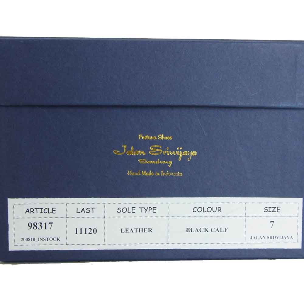 JALAN SRIWIJAYA ジャランスリウァヤ 98317 ストレートチップ ビジネスシューズ ブラック系 UK7 ブラック系 7【新古品】【未使用】【中古】