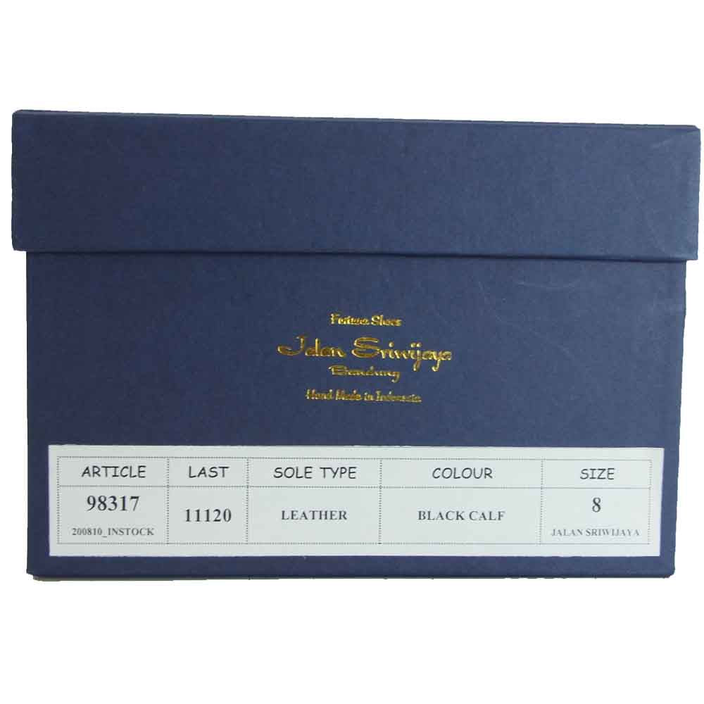 JALAN SRIWIJAYA ジャランスリウァヤ 98317 ストレートチップ ビジネスシューズ ブラック系 UK8 ブラック系 8【新古品】【未使用】【中古】