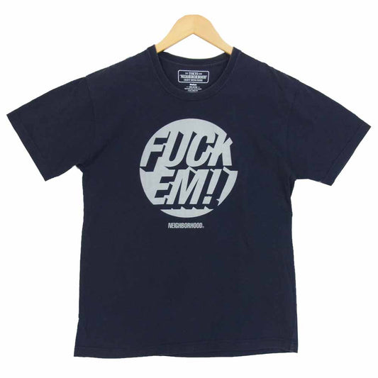 NEIGHBORHOOD ネイバーフッド FUCK EM T-Shirt プリント Tシャツ ネイビー系 M【中古】
