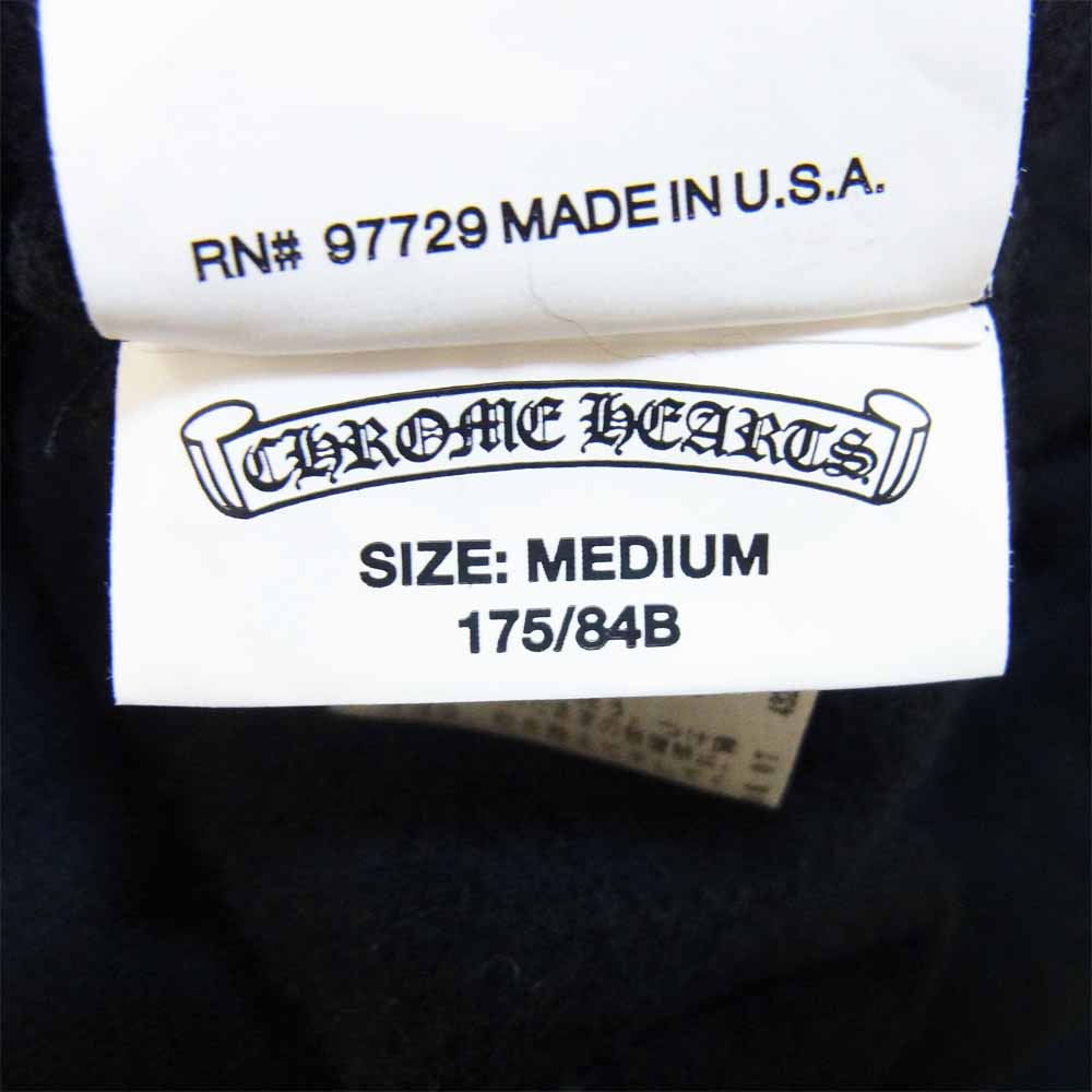 CHROME HEARTS クロムハーツ（原本無） 2214-304-9064 国内正規品 FUCK YOU サイドロゴ 裏起毛 スウェット パンツ ブラック系 ホワイト系 M【中古】