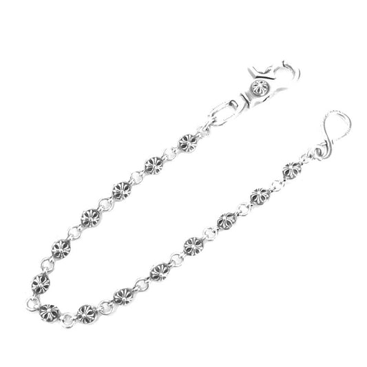 CHROME HEARTS クロムハーツ（原本無） 1BALL LONG-S 1クリップ クロスボール ウォレットチェーン シルバー系【中古】