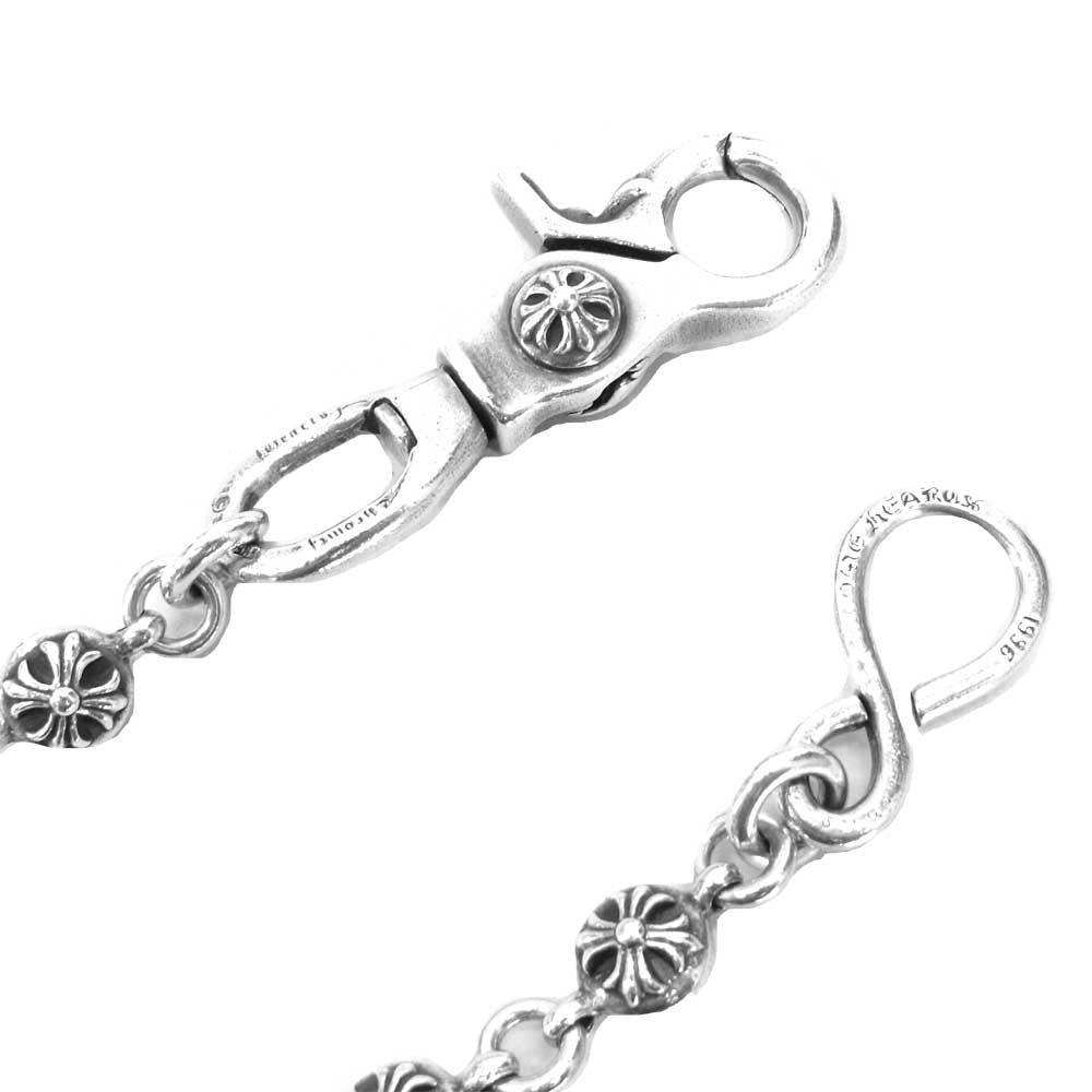 CHROME HEARTS クロムハーツ（原本無） 1BALL LONG-S 1クリップ クロスボール ウォレットチェーン シルバー系【中古】