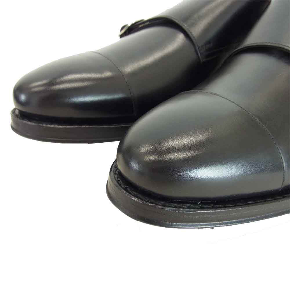 JALAN SRIWIJAYA ジャランスリウァヤ 98374 ダブルモンク ビジネスシューズ ブラック系 UK7.5 ブラック系 8 1/2【新古品】【未使用】【中古】