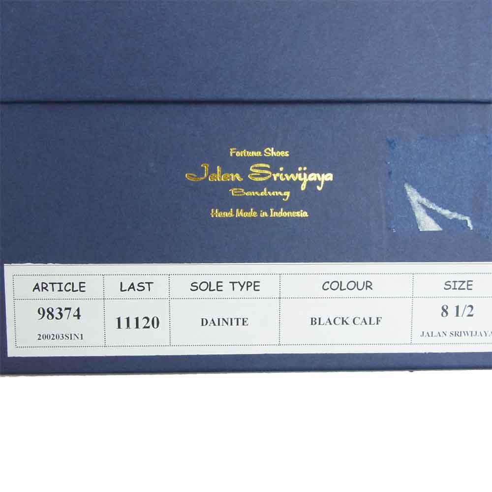 JALAN SRIWIJAYA ジャランスリウァヤ 98374 ダブルモンク ビジネスシューズ ブラック系 UK7.5 ブラック系 8 1/2【新古品】【未使用】【中古】