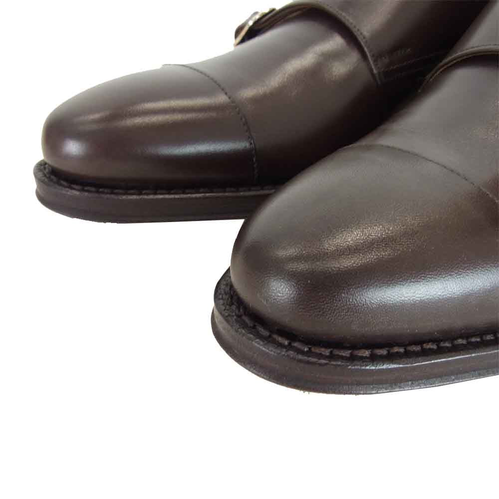 JALAN SRIWIJAYA ジャランスリウァヤ 98374 ダブルモンク ビジネスシューズ ダークブラウン系 UK7 UK7【新古品】【未使用】【中古】