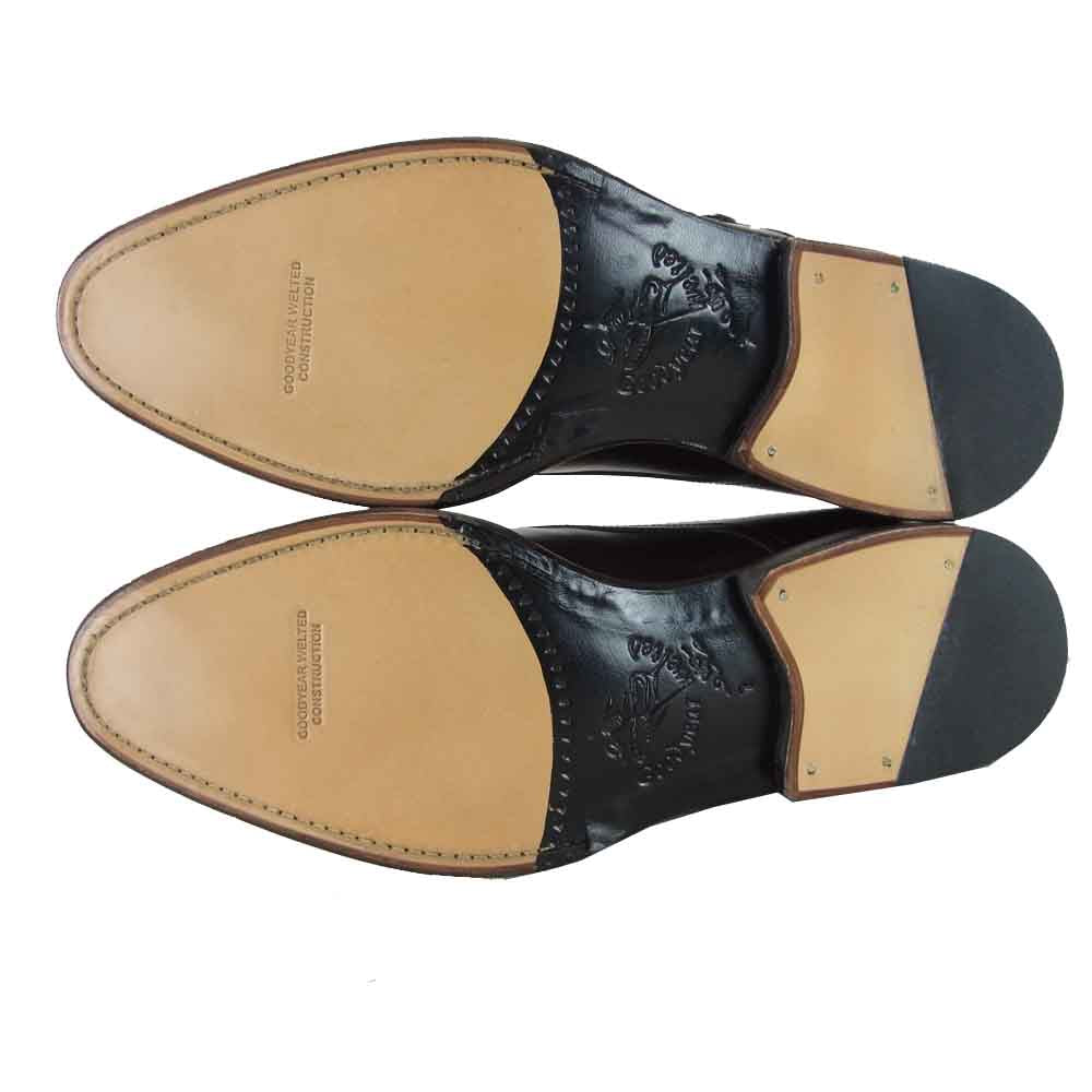 JALAN SRIWIJAYA ジャランスリウァヤ 98374 ダブルモンク ビジネスシューズ ダークブラウン系 UK7 UK7【新古品】【未使用】【中古】