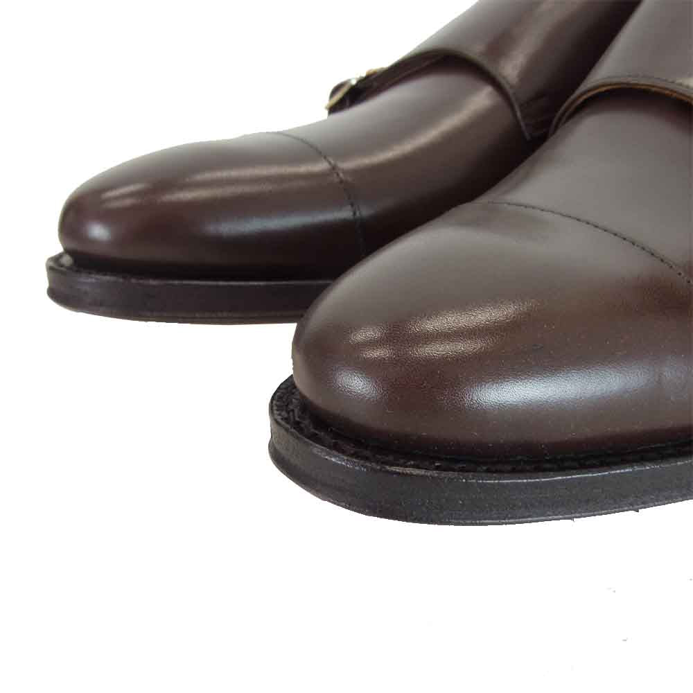 JALAN SRIWIJAYA ジャランスリウァヤ 98374 ダブルモンク ビジネスシューズ ダークブラウン系 UK8.5 ブラウン系 UK8.5【新古品】【未使用】【中古】