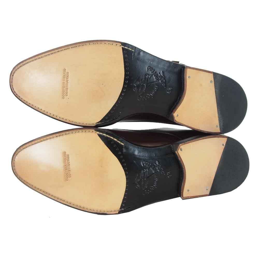 JALAN SRIWIJAYA ジャランスリウァヤ 98374 ダブルモンク ビジネスシューズ ダークブラウン系 UK8.5 ブラウン系 UK8.5【新古品】【未使用】【中古】