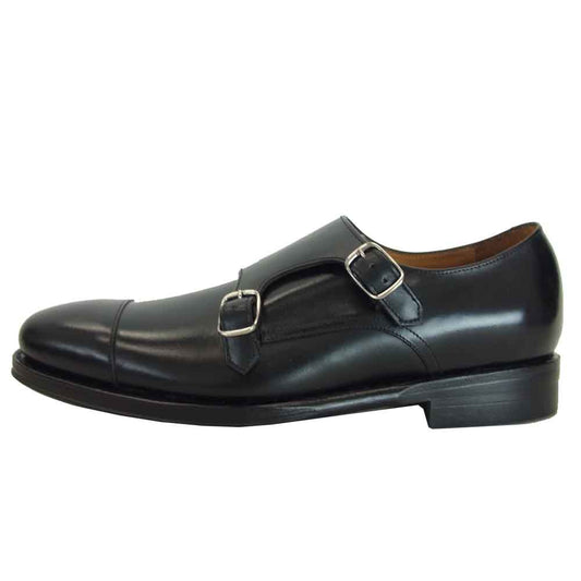 JALAN SRIWIJAYA ジャランスリウァヤ 98374 ダブルモンク ビジネスシューズ  ブラック系 UK6.5【新古品】【未使用】【中古】