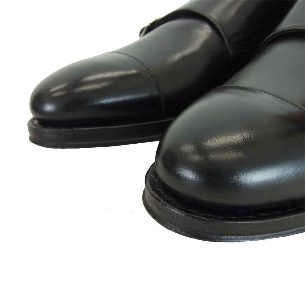 JALAN SRIWIJAYA ジャランスリウァヤ 98374 ダブルモンク ビジネスシューズ  ブラック系 UK6.5【新古品】【未使用】【中古】