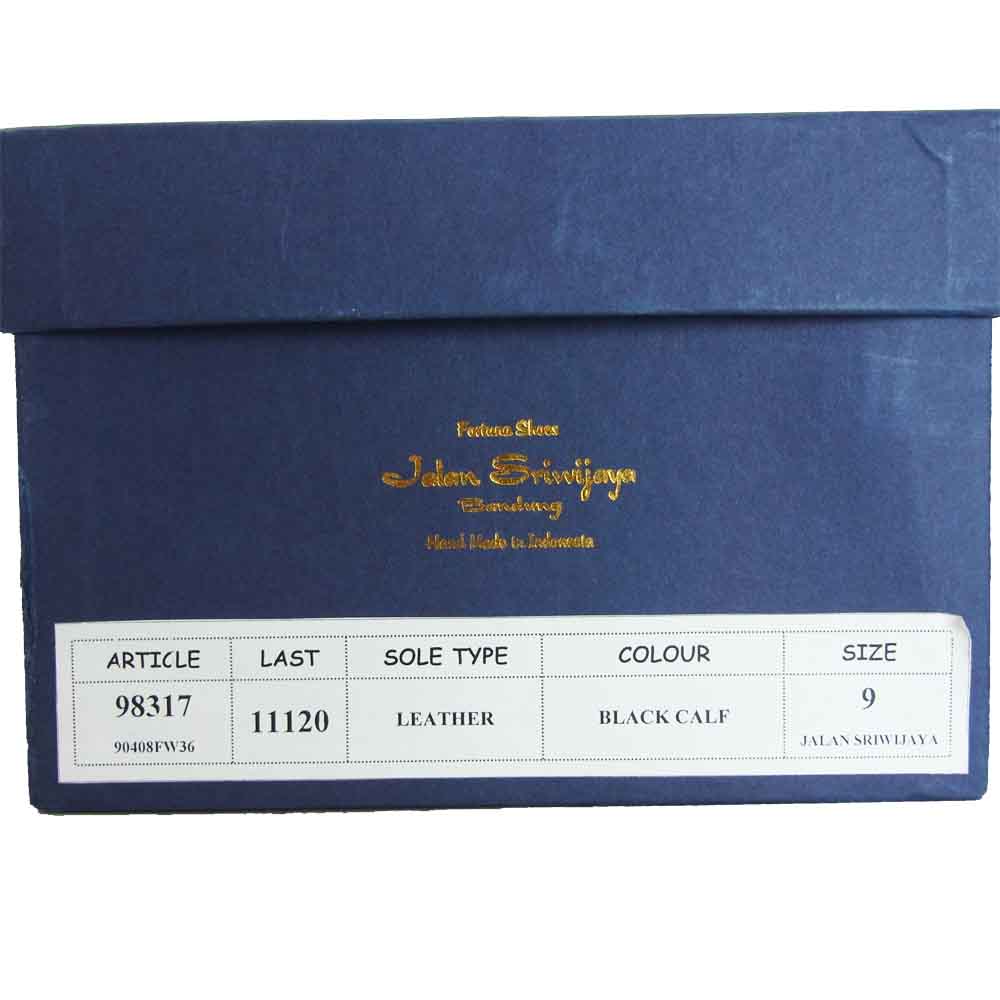 JALAN SRIWIJAYA ジャランスリウァヤ 98317  ストレートチップ 靴 ビジネスシューズ  ブラック系 UK9【新古品】【未使用】【中古】