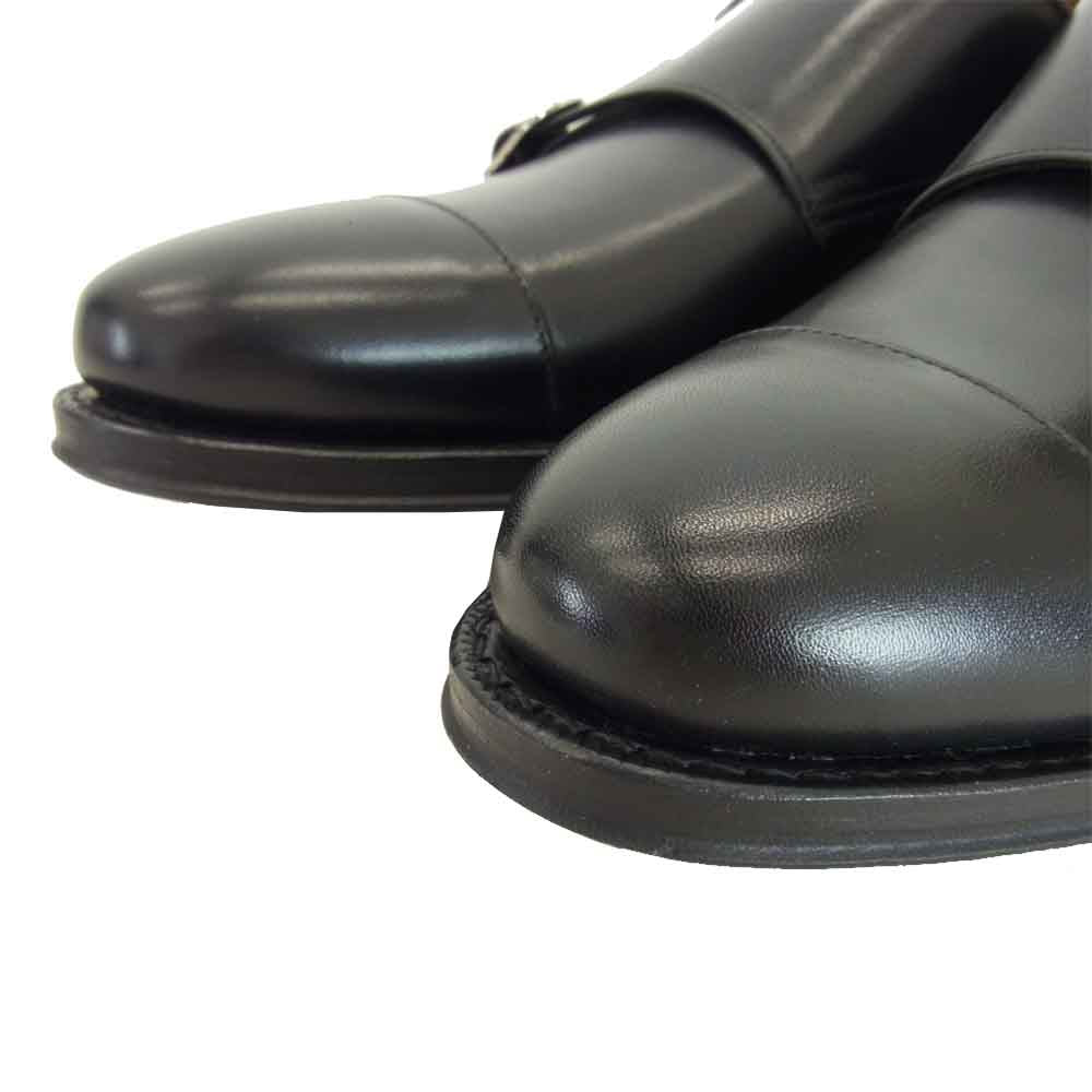 JALAN SRIWIJAYA ジャランスリウァヤ 98374 ダブルモンク ビジネスシューズ ブラック系 UK6.5 ブラック系 6 1/2【新古品】【未使用】【中古】