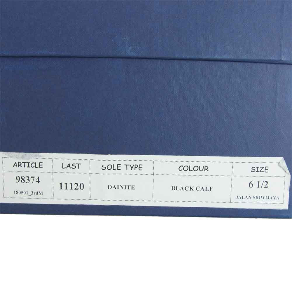 JALAN SRIWIJAYA ジャランスリウァヤ 98374 ダブルモンク ビジネスシューズ ブラック系 UK6.5 ブラック系 6 1/2【新古品】【未使用】【中古】
