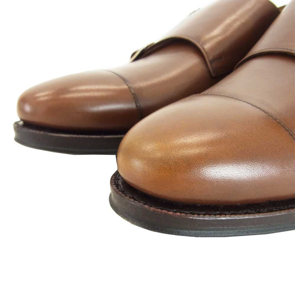 JALAN SRIWIJAYA ジャランスリウァヤ 98374 ダブルモンク ビジネスシューズ ブラウン系 UK6.5 6 1/2【新古品】【未使用】【中古】