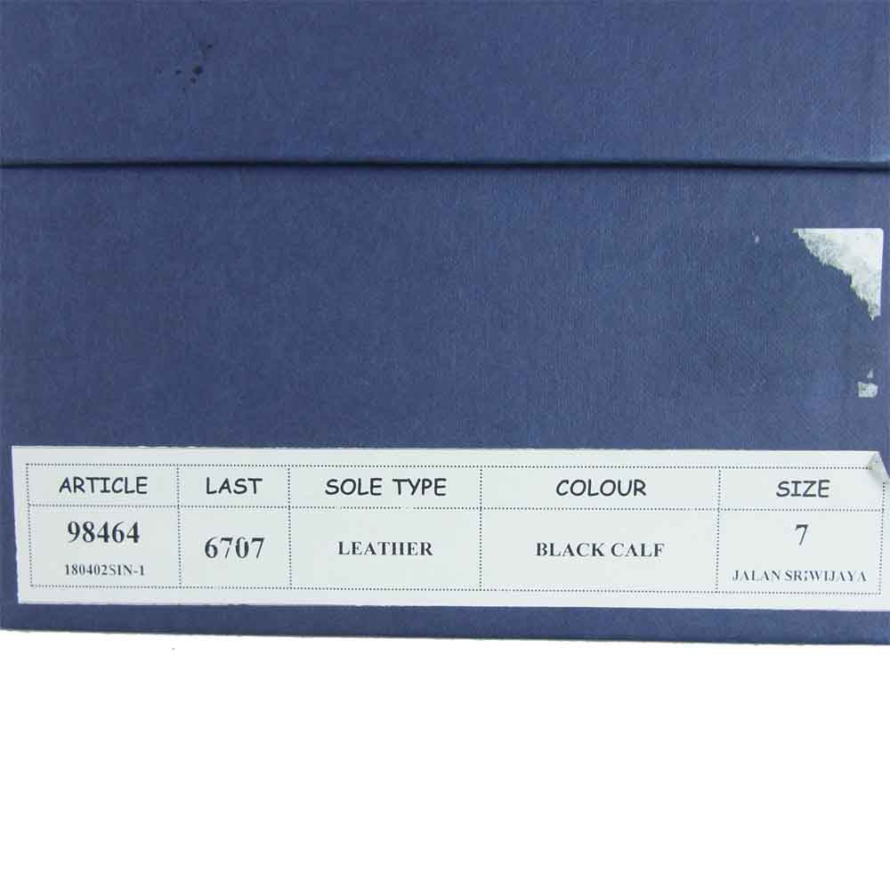 JALAN SRIWIJAYA ジャランスリウァヤ 98464 ホールカット ビジネスシューズ ブラック系 UK7【新古品】【未使用】【中古】