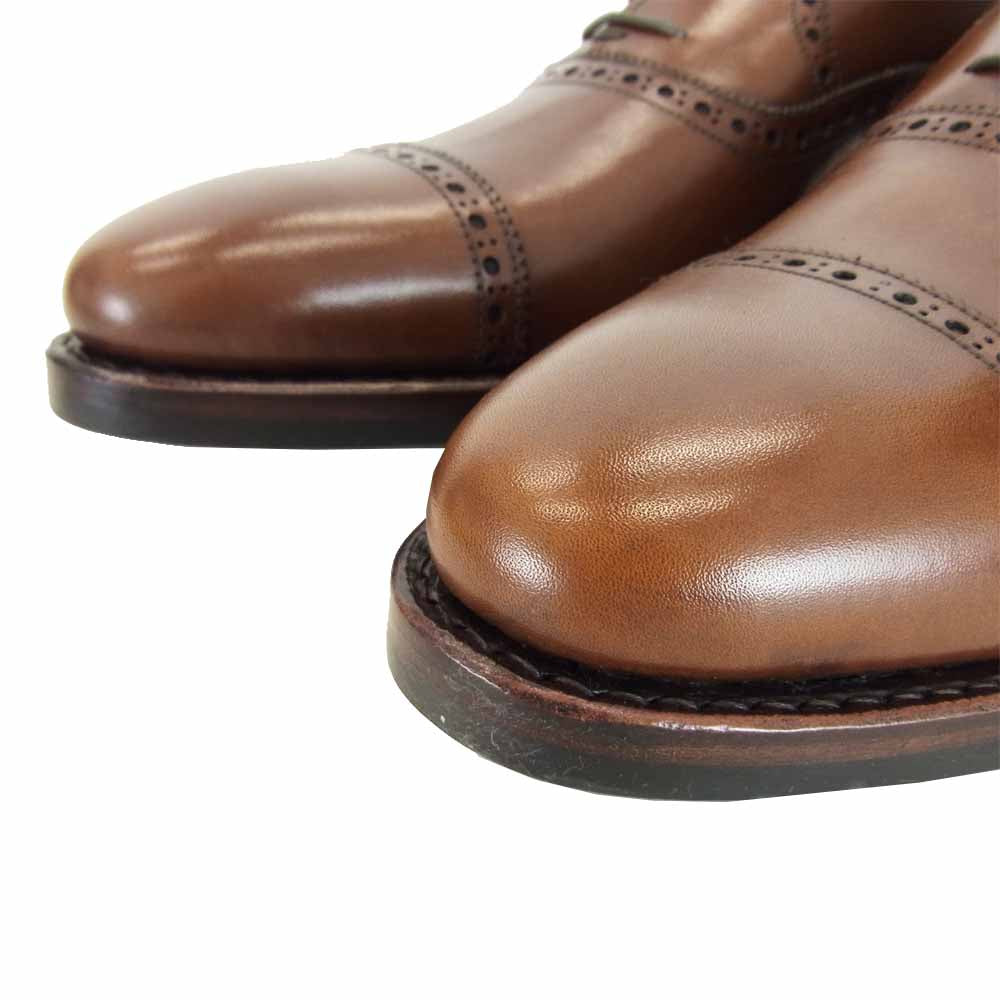 JALAN SRIWIJAYA ジャランスリウァヤ 98409 ダイナイトソール クォーターブローグ ビジネスシューズ  ブラウン系 UK8.5【新古品】【未使用】【中古】