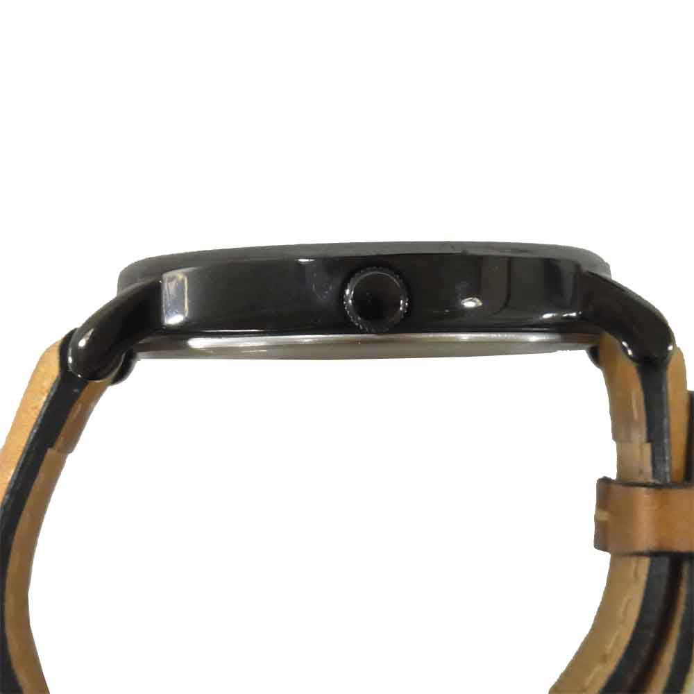 TIMEX タイメックス CR 2016 レザーベルト ウォッチ 腕時計 ブラック×ブラウン系【中古】