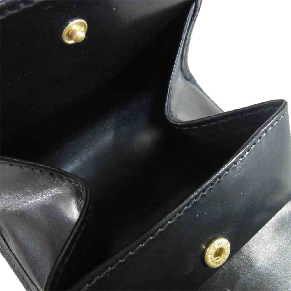 WHITE HOUSE COX ホワイトハウスコックス S1975 BRIDLE LEATHER ブライドルレザー 二つ折り ショートウォレット 財布 ブラック系【中古】