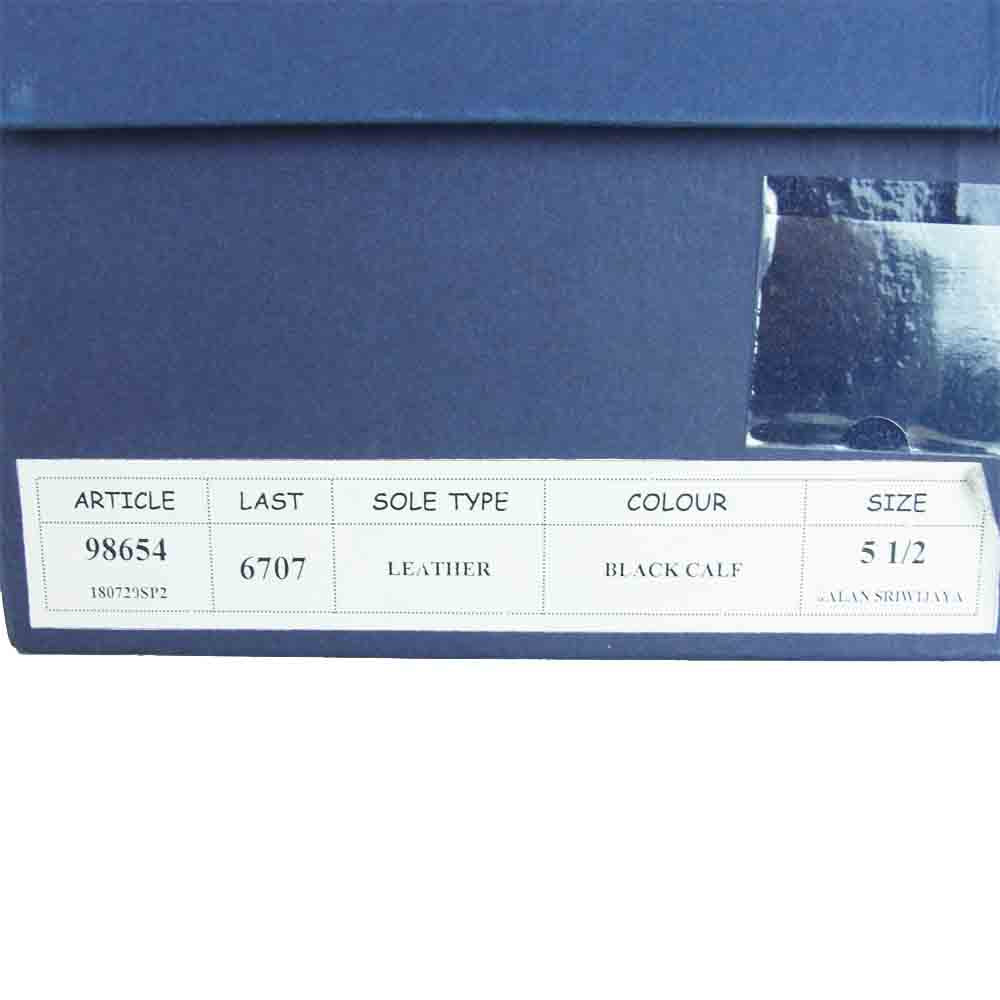 JALAN SRIWIJAYA ジャランスリウァヤ 98654 ストレートチップ ビジネスシューズ  ブラック系 UK5.5【新古品】【未使用】【中古】