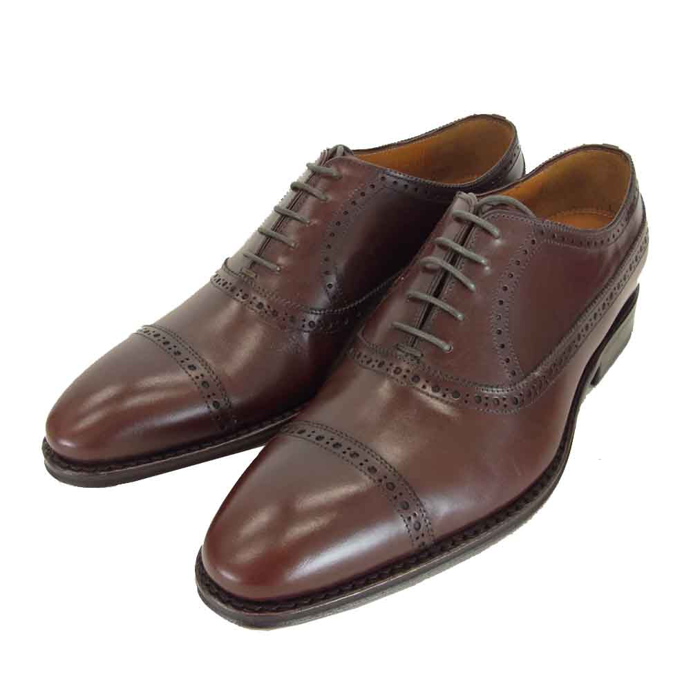 JALAN SRIWIJAYA ジャランスリウァヤ 98710 ストレートチップ ビジネスシューズ ブラウン系 UK6.5【新古品】【未使用】【中古】