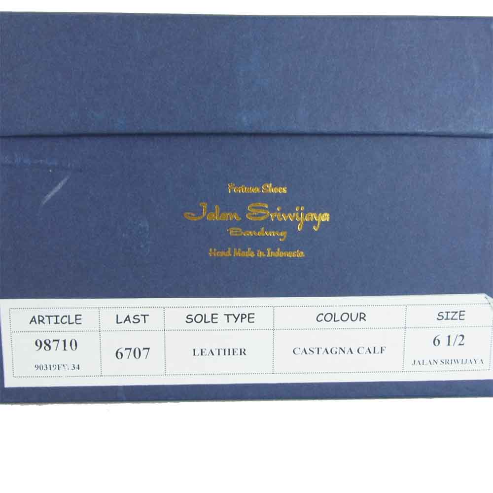 JALAN SRIWIJAYA ジャランスリウァヤ 98710 ストレートチップ ビジネスシューズ ブラウン系 UK6.5【新古品】【未使用】【中古】