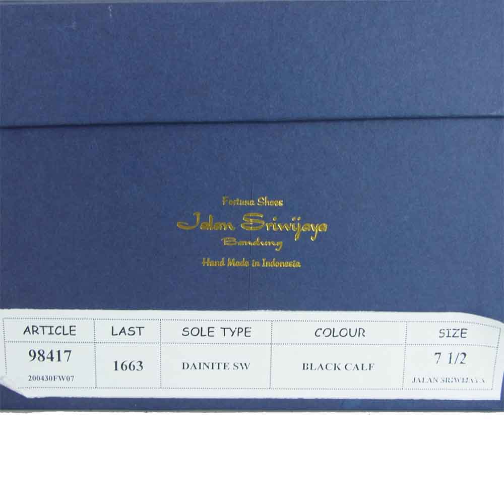 JALAN SRIWIJAYA ジャランスリウァヤ 98417 ダイナイトソール Uチップ ビジネスシューズ  ブラック系 UK7.5【新古品】【未使用】【中古】