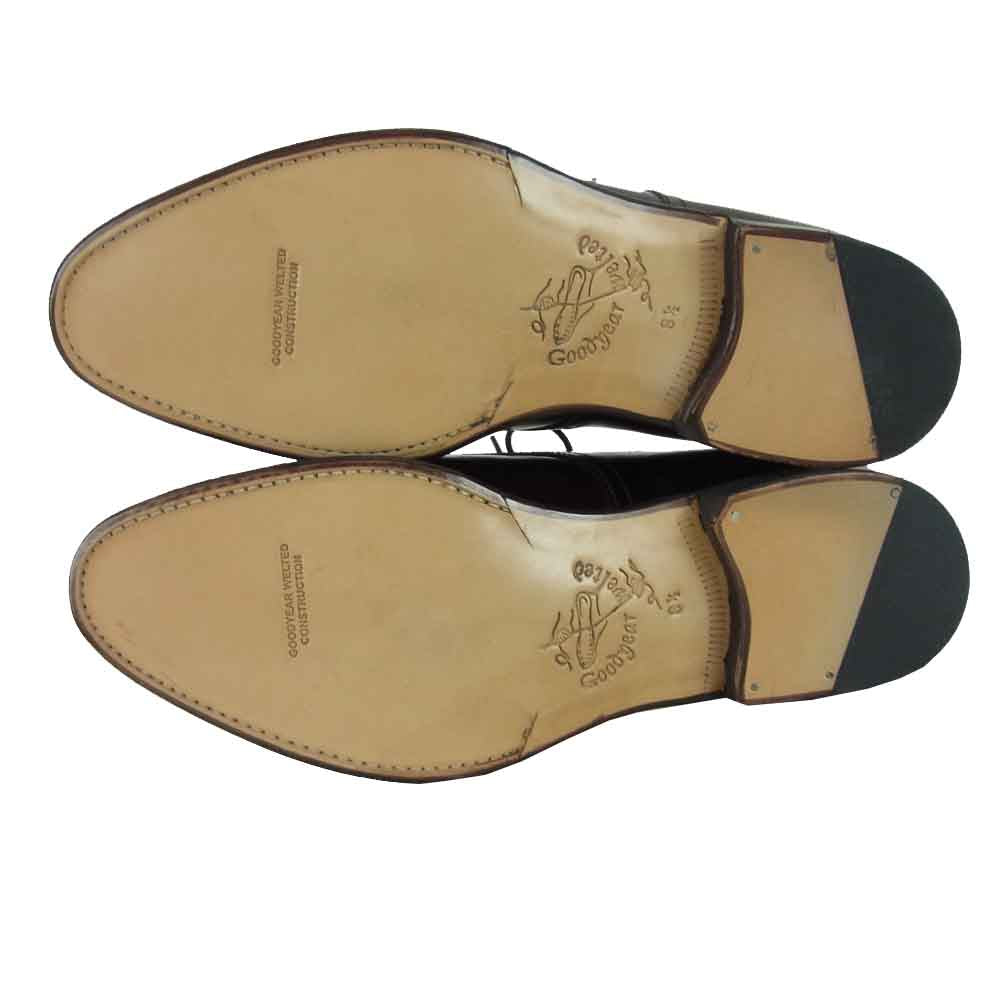 JALAN SRIWIJAYA ジャランスリウァヤ 98313 Vチップ ビジネスシューズ  ダークブラウン系 UK8.5【新古品】【未使用】【中古】