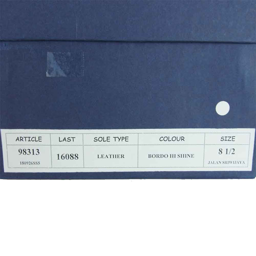 JALAN SRIWIJAYA ジャランスリウァヤ 98313 Vチップ ビジネスシューズ  ダークブラウン系 UK8.5【新古品】【未使用】【中古】