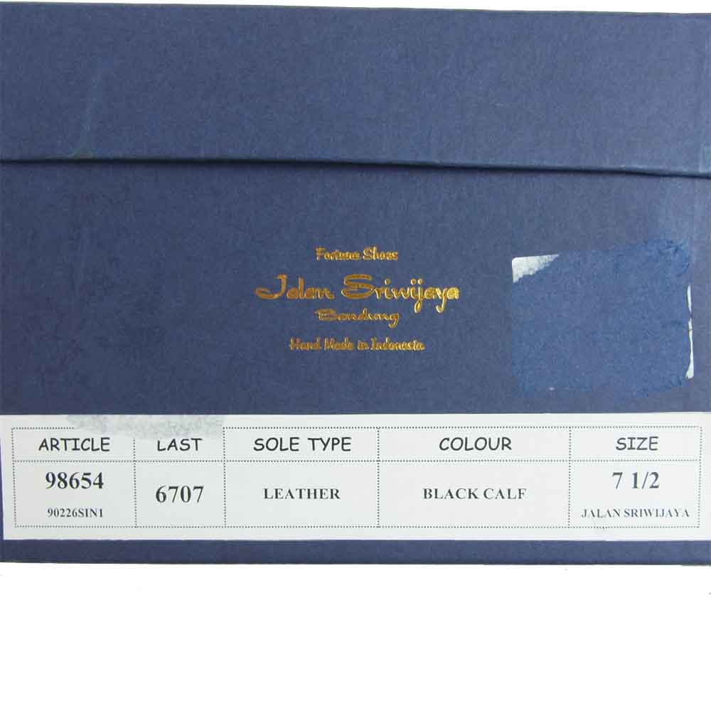 JALAN SRIWIJAYA ジャランスリウァヤ 98654 ストレートチップ ビジネスシューズ ブラック系 UK7.5 7 1/2【新古品】【未使用】【中古】