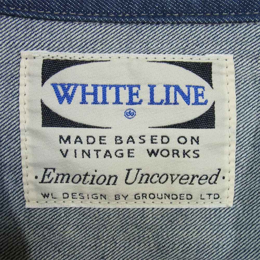 WHITE LINE ホワイトライン 2nd セカンド デニム ジャケット インディゴブルー系 46【中古】