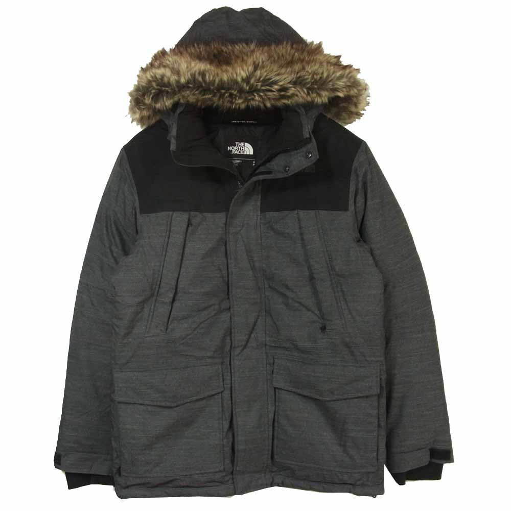 THE NORTH FACE ノースフェイス 4501471074 ファー付き ナイロン ダウン ジャケット グレー系 S【美品】【中古】
