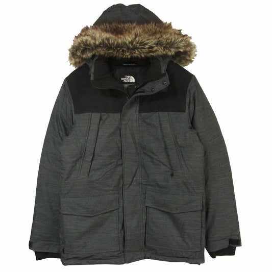 THE NORTH FACE ノースフェイス 4501471074 ファー付き ナイロン ダウン ジャケット グレー系 S【美品】【中古】
