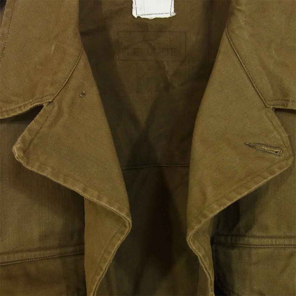 French Army M-47 コットン ヘリンボーン 後期 ミリタリー フィールド ジャケット カーキ系 表記無し【中古】