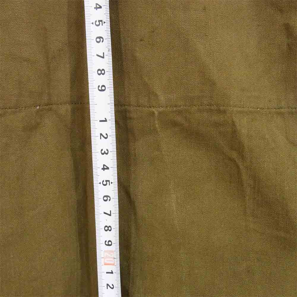 French Army M-47 コットン ヘリンボーン 後期 ミリタリー フィールド ジャケット カーキ系 表記無し【中古】