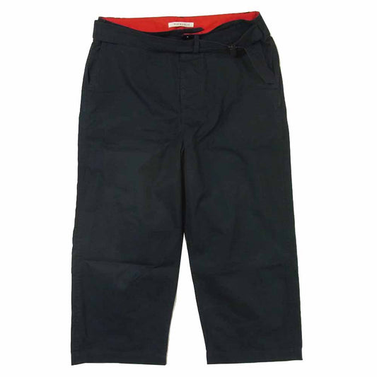 ブラック＆ブルー 118P03 ベルテッド ワイド パンツ ダークネイビー系 32【中古】