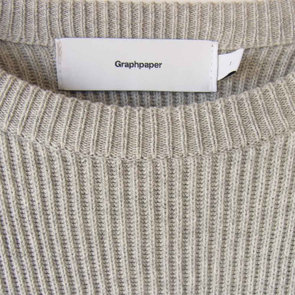 GRAPHPAPER グラフペーパー 20SS GM201-80074 HIGH DENSITY COTTON KNIT コットン ニット グレー系 1【中古】