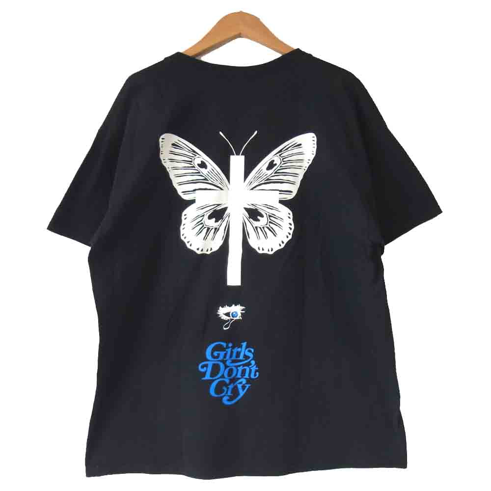 UNDERCOVER アンダーカバー 18SS Girls Dont Cry VERDY ガールズドントクライ ヴェルディ ロゴ プリント 半袖 Tシャツ ブラック系 L【美品】【中古】